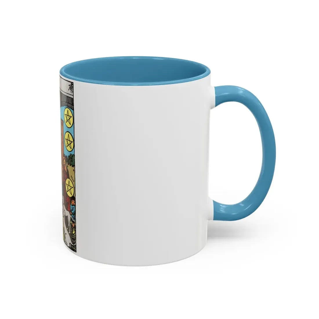 The 10 of Pentacles (Tarot Card) Accent Coffee Mug - Go Mug Yourself