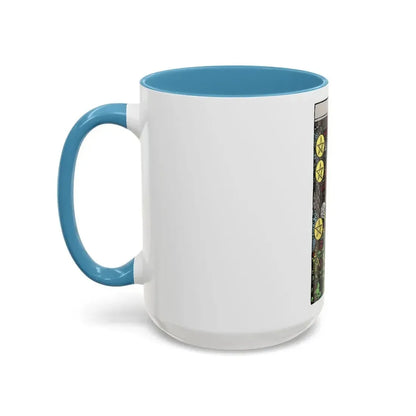 The 10 of Pentacles (Tarot Card) Accent Coffee Mug - Go Mug Yourself