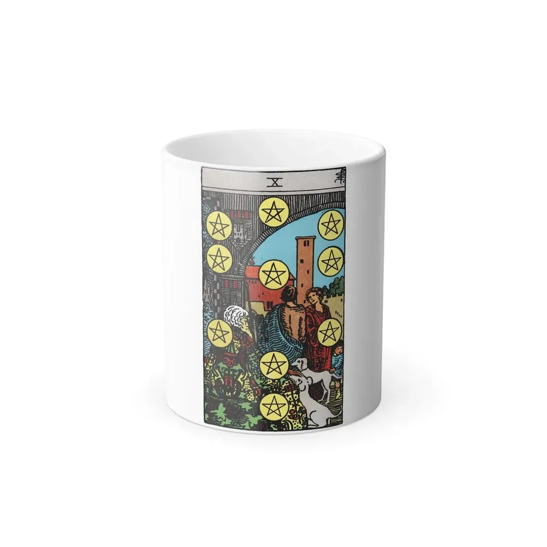The 10 of Pentacles (Tarot Card) Color Changing Mug 11oz Default Title 11oz - Go Mug Yourself