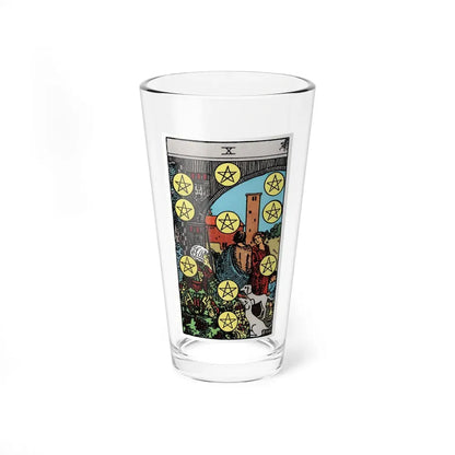 The 10 of Pentacles (Tarot Card) Pint Glass 16oz 16oz - Go Mug Yourself