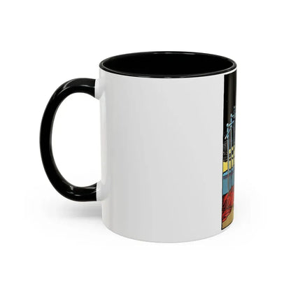 The 10 of Swords (Tarot Card) Accent Coffee Mug - Go Mug Yourself