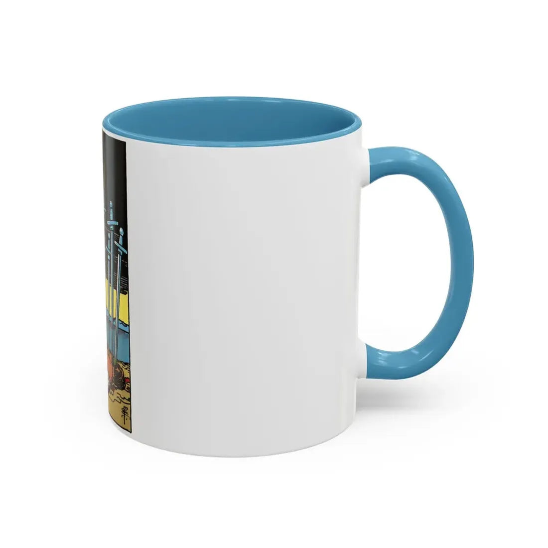 The 10 of Swords (Tarot Card) Accent Coffee Mug - Go Mug Yourself