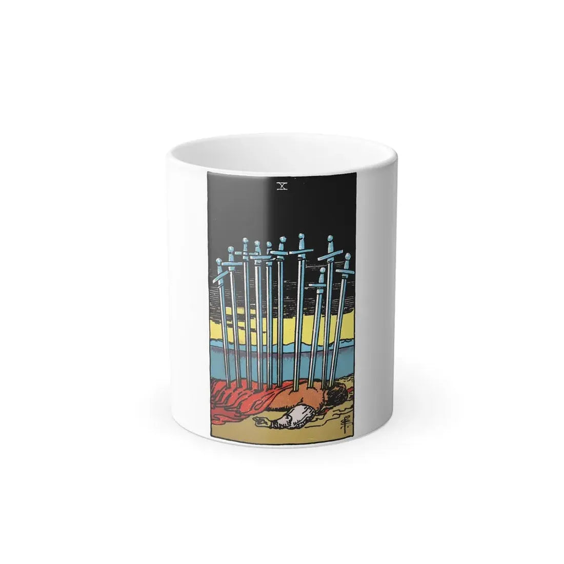The 10 of Swords (Tarot Card) Color Changing Mug 11oz Default Title 11oz - Go Mug Yourself