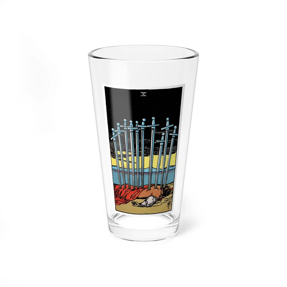 The 10 of Swords (Tarot Card) Pint Glass 16oz-16oz-Go Mug Yourself