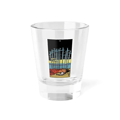 The 10 of Swords (Tarot Card) Shot Glass 1.5oz 1.5oz - Go Mug Yourself