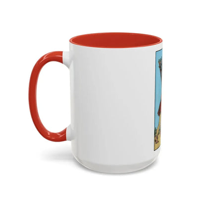 The 10 of Wands (Tarot Card) Accent Coffee Mug - Go Mug Yourself
