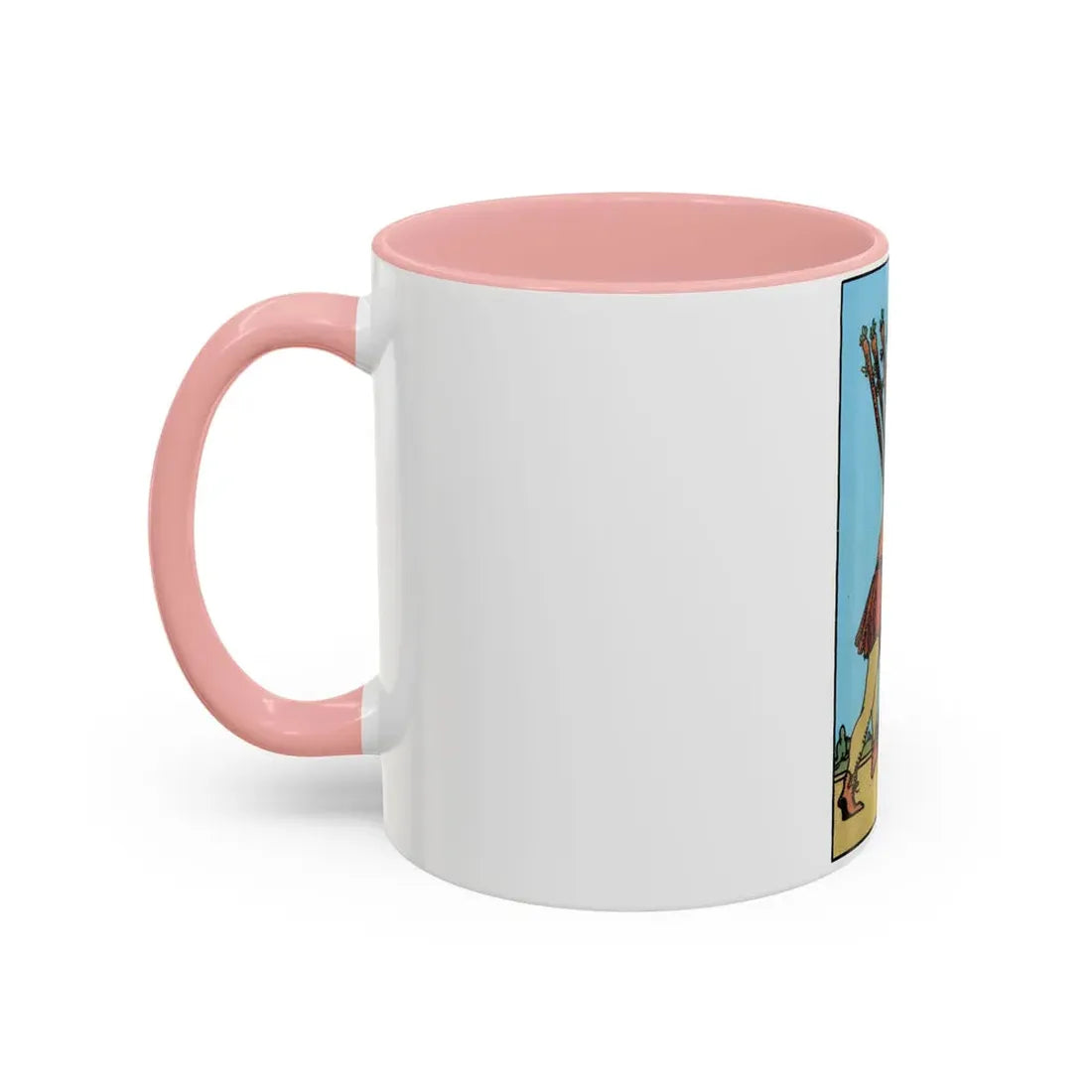 The 10 of Wands (Tarot Card) Accent Coffee Mug - Go Mug Yourself