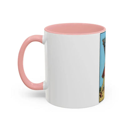 The 10 of Wands (Tarot Card) Accent Coffee Mug - Go Mug Yourself