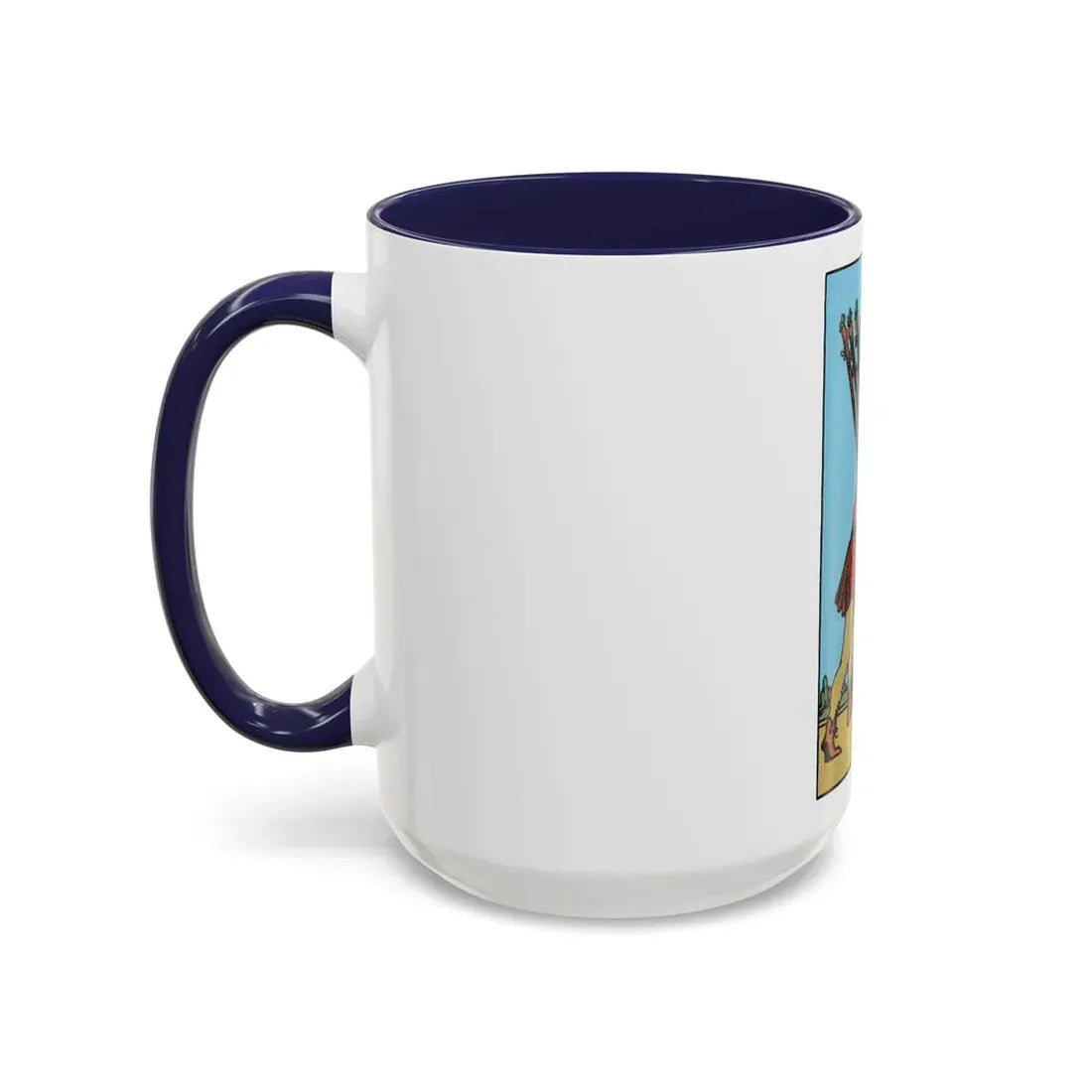 The 10 of Wands (Tarot Card) Accent Coffee Mug - Go Mug Yourself