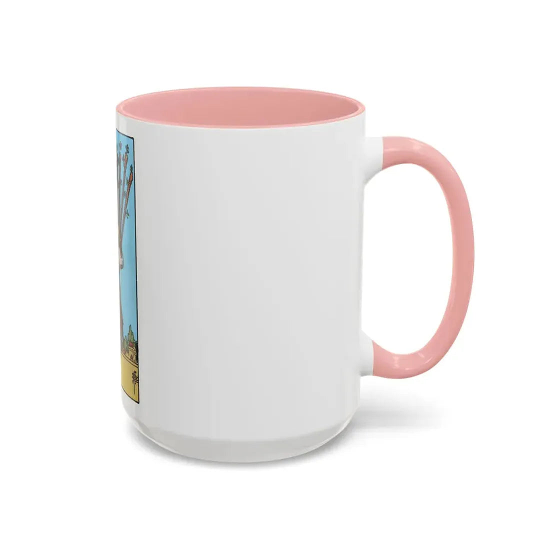 The 10 of Wands (Tarot Card) Accent Coffee Mug - Go Mug Yourself