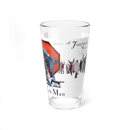 The 12th Man a Football Story, Cosmopolitan, December 1929 (Magazine Illustration) Pint Glass 16oz 16oz - Go Mug Yourself