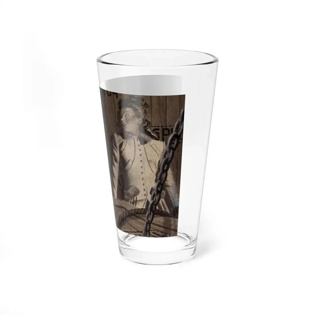 The 17th Letter 2, The Saturday Evening Post story illustration (Magazine Illustration) Pint Glass 16oz - Go Mug Yourself