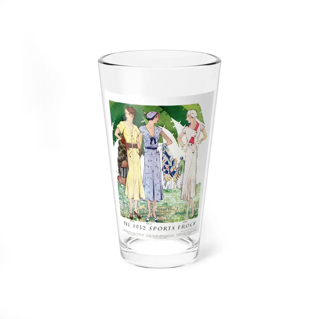 The 1932 Sports Frock, McCall's, February 1932 (Magazine Illustration) Pint Glass 16oz 16oz - Go Mug Yourself