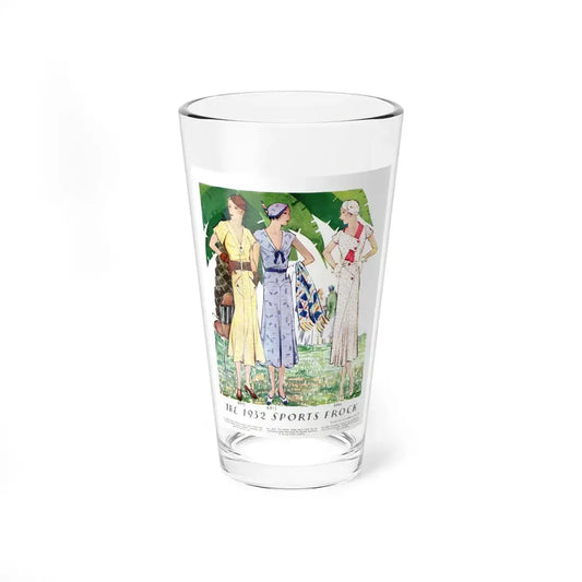 The 1932 Sports Frock, McCall's, February 1932 (Magazine Illustration) Pint Glass 16oz 16oz - Go Mug Yourself