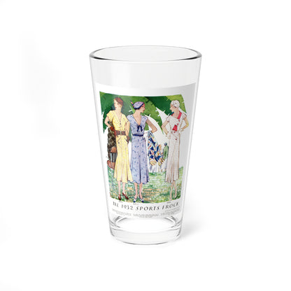 The 1932 Sports Frock, McCall's, February 1932 (Magazine Illustration) Pint Glass 16oz-16oz-Go Mug Yourself