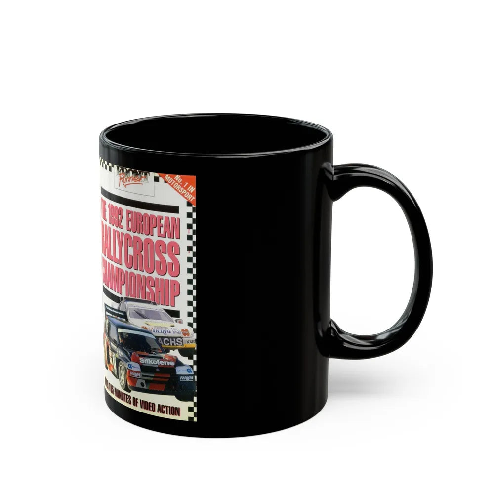 THE 1992 EUROPEAN RALLYCROSS CHAMPIONSHIP (VHS COVER) - Black Coffee Mug-Go Mug Yourself