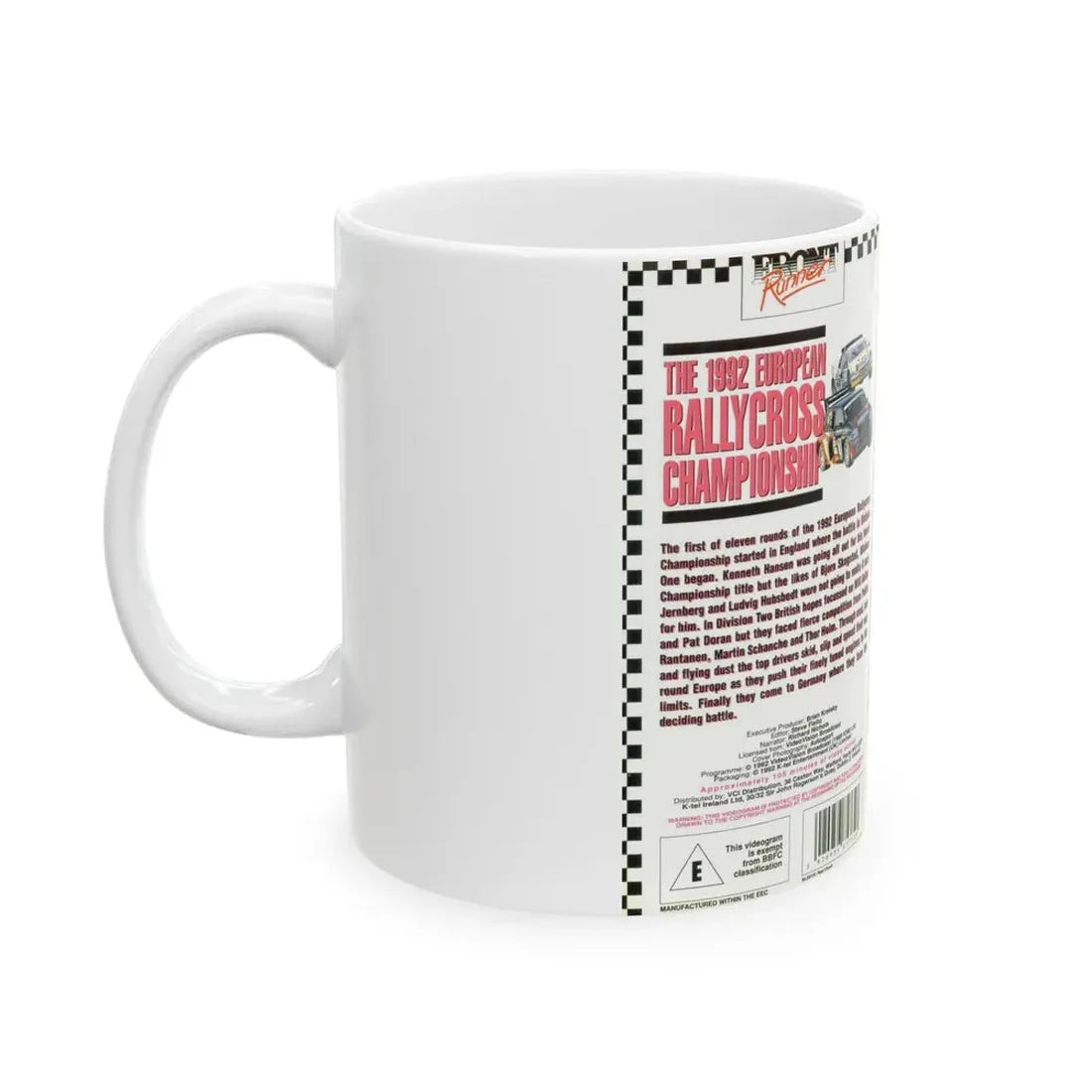 THE 1992 EUROPEAN RALLYCROSS CHAMPIONSHIP (VHS COVER) - White Coffee Mug - Go Mug Yourself