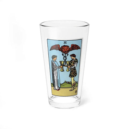 The 2 of Cups (Tarot Card) Pint Glass 16oz 16oz - Go Mug Yourself