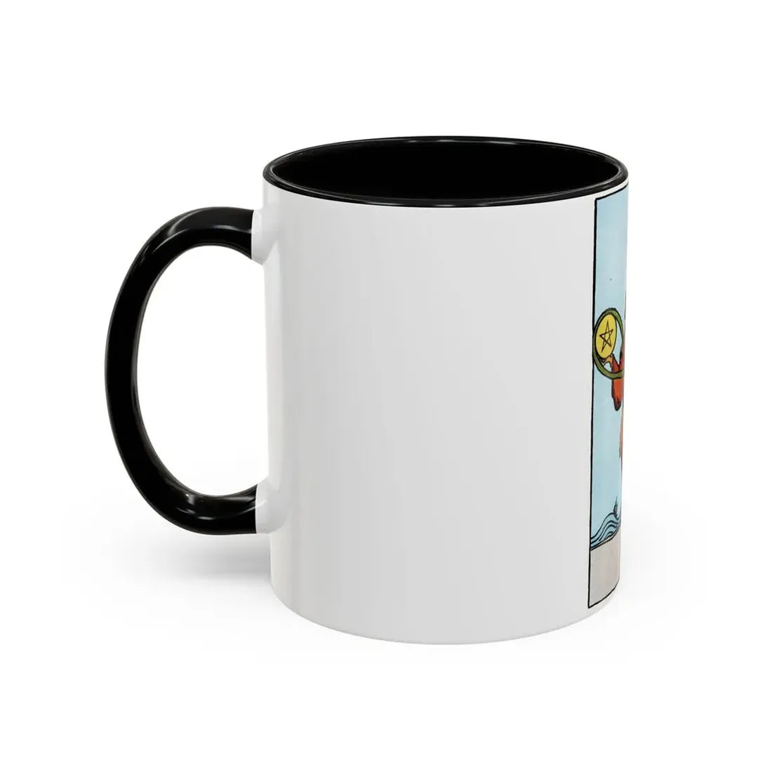 The 2 of Pentacles (Tarot Card) Accent Coffee Mug - Go Mug Yourself