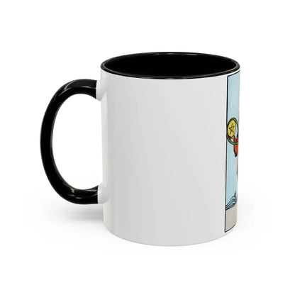 The 2 of Pentacles (Tarot Card) Accent Coffee Mug - Go Mug Yourself