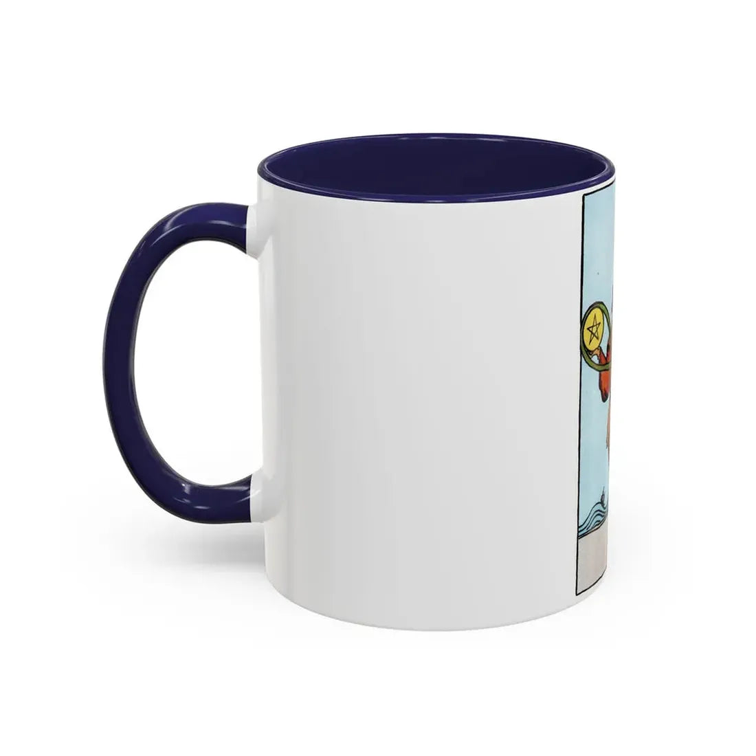 The 2 of Pentacles (Tarot Card) Accent Coffee Mug - Go Mug Yourself