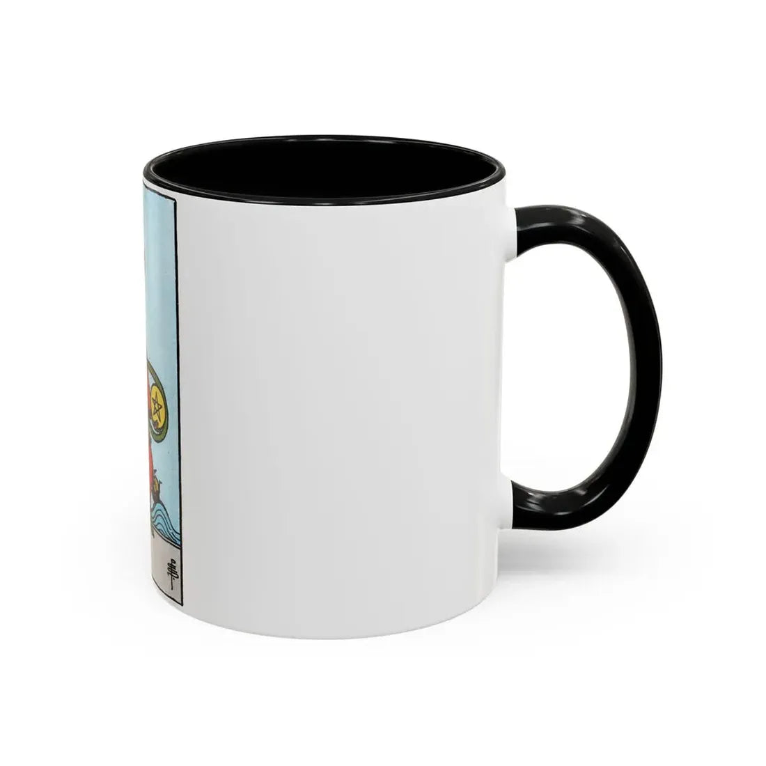 The 2 of Pentacles (Tarot Card) Accent Coffee Mug - Go Mug Yourself