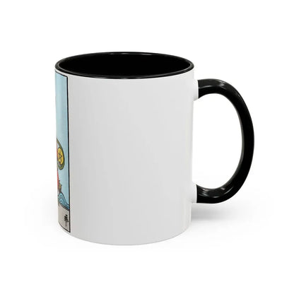 The 2 of Pentacles (Tarot Card) Accent Coffee Mug - Go Mug Yourself