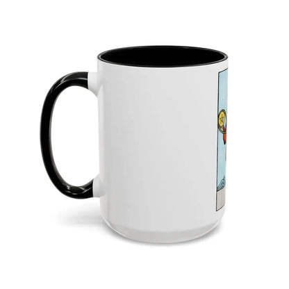 The 2 of Pentacles (Tarot Card) Accent Coffee Mug - Go Mug Yourself