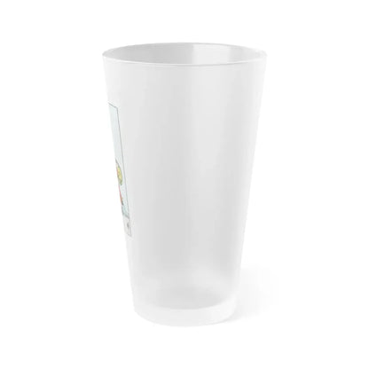 The 2 of Pentacles (Tarot Card) Frosted Pint Glass 16oz - Go Mug Yourself