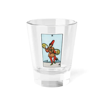 The 2 of Pentacles (Tarot Card) Shot Glass 1.5oz 1.5oz - Go Mug Yourself