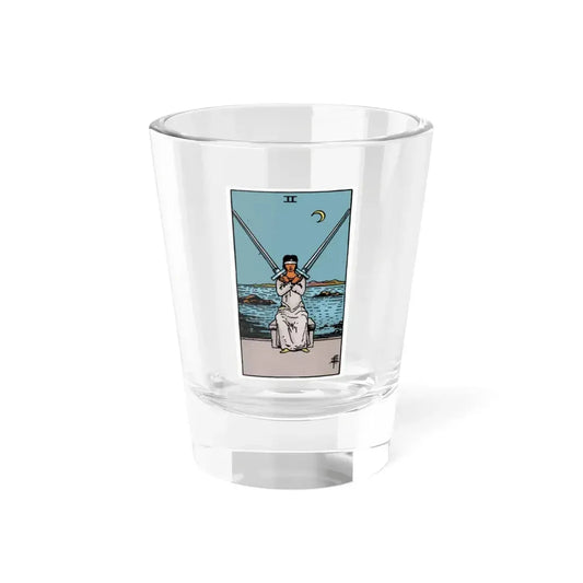 The 2 of Swords (Tarot Card) Shot Glass 1.5oz 1.5oz - Go Mug Yourself
