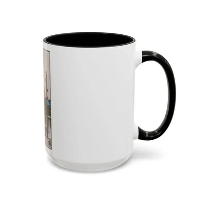 The 2 of Wands (Tarot Card) Accent Coffee Mug - Go Mug Yourself