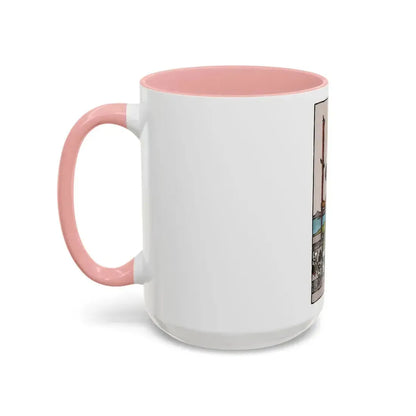 The 2 of Wands (Tarot Card) Accent Coffee Mug - Go Mug Yourself