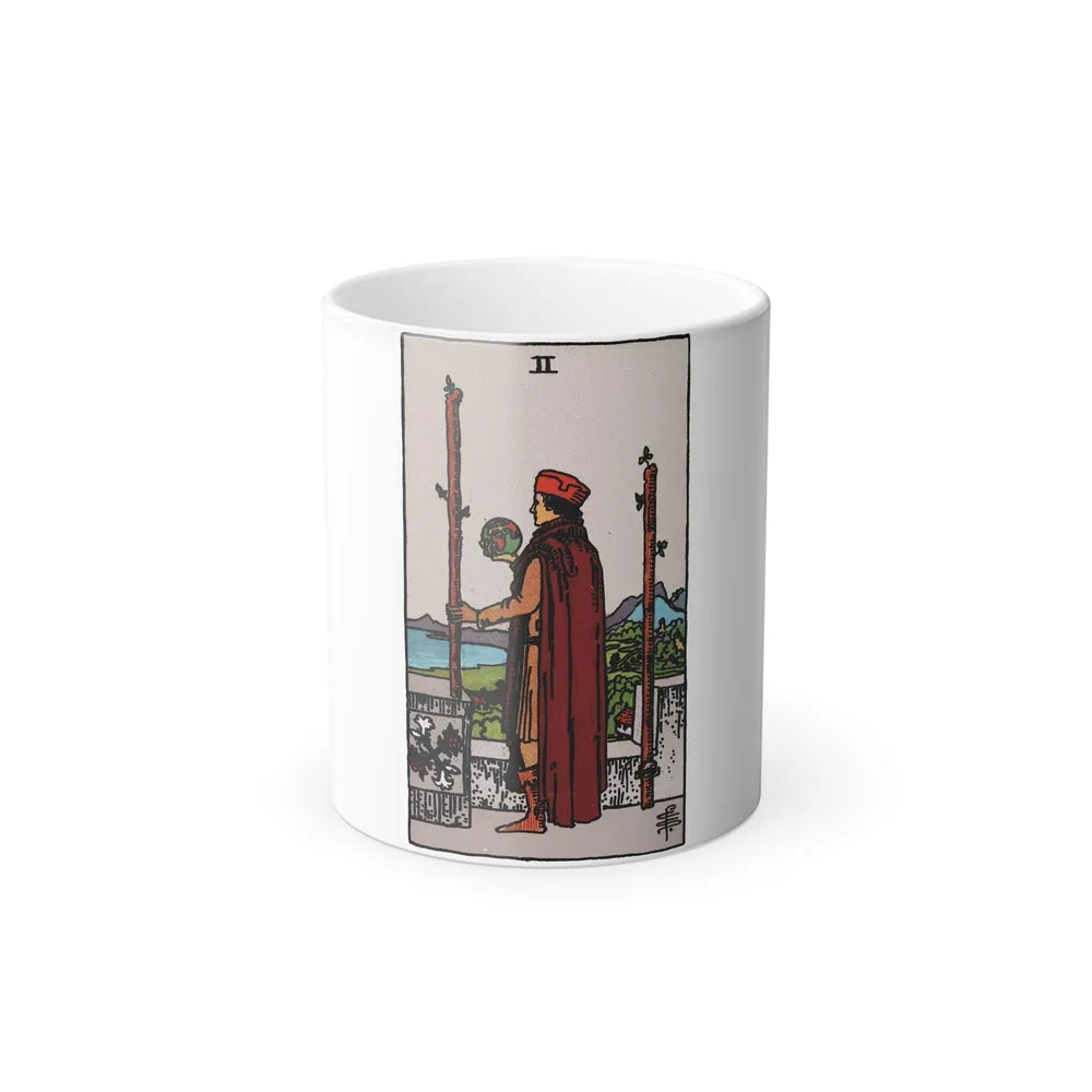 The 2 of Wands (Tarot Card) Color Changing Mug 11oz-11oz-Go Mug Yourself