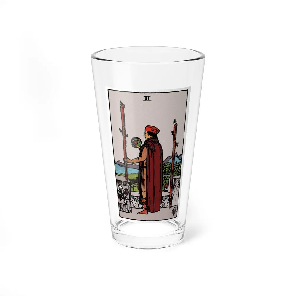 The 2 of Wands (Tarot Card) Pint Glass 16oz-16oz-Go Mug Yourself