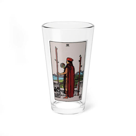 The 2 of Wands (Tarot Card) Pint Glass 16oz-16oz-Go Mug Yourself