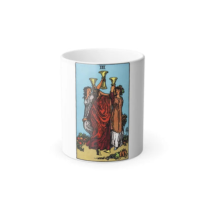 The 3 of Cups (Tarot Card) Color Changing Mug 11oz-11oz-Go Mug Yourself