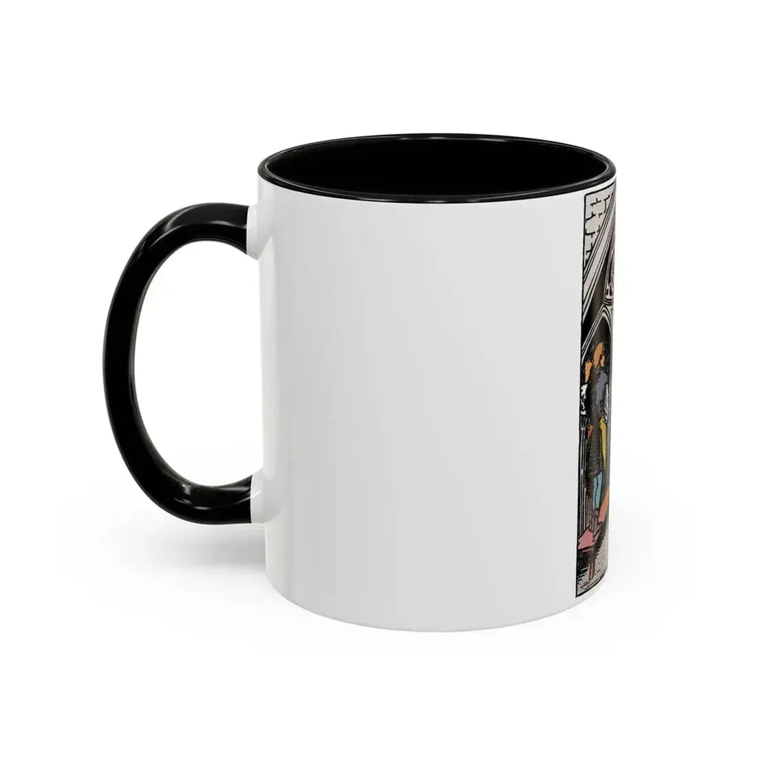The 3 of Pentacles (Tarot Card) Accent Coffee Mug - Go Mug Yourself