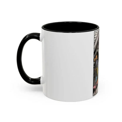 The 3 of Pentacles (Tarot Card) Accent Coffee Mug - Go Mug Yourself