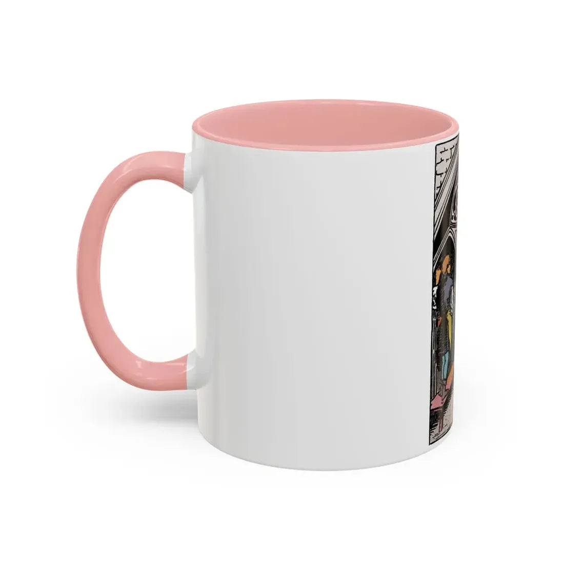 The 3 of Pentacles (Tarot Card) Accent Coffee Mug - Go Mug Yourself