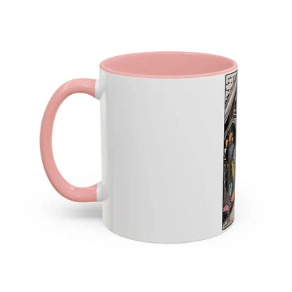The 3 of Pentacles (Tarot Card) Accent Coffee Mug - Go Mug Yourself