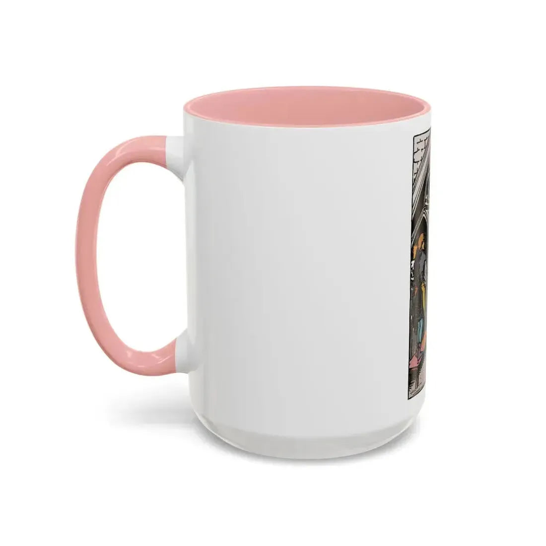 The 3 of Pentacles (Tarot Card) Accent Coffee Mug - Go Mug Yourself