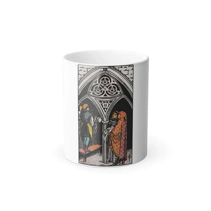 The 3 of Pentacles (Tarot Card) Color Changing Mug 11oz 11oz - Go Mug Yourself