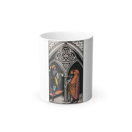 The 3 of Pentacles (Tarot Card) Color Changing Mug 11oz 11oz - Go Mug Yourself