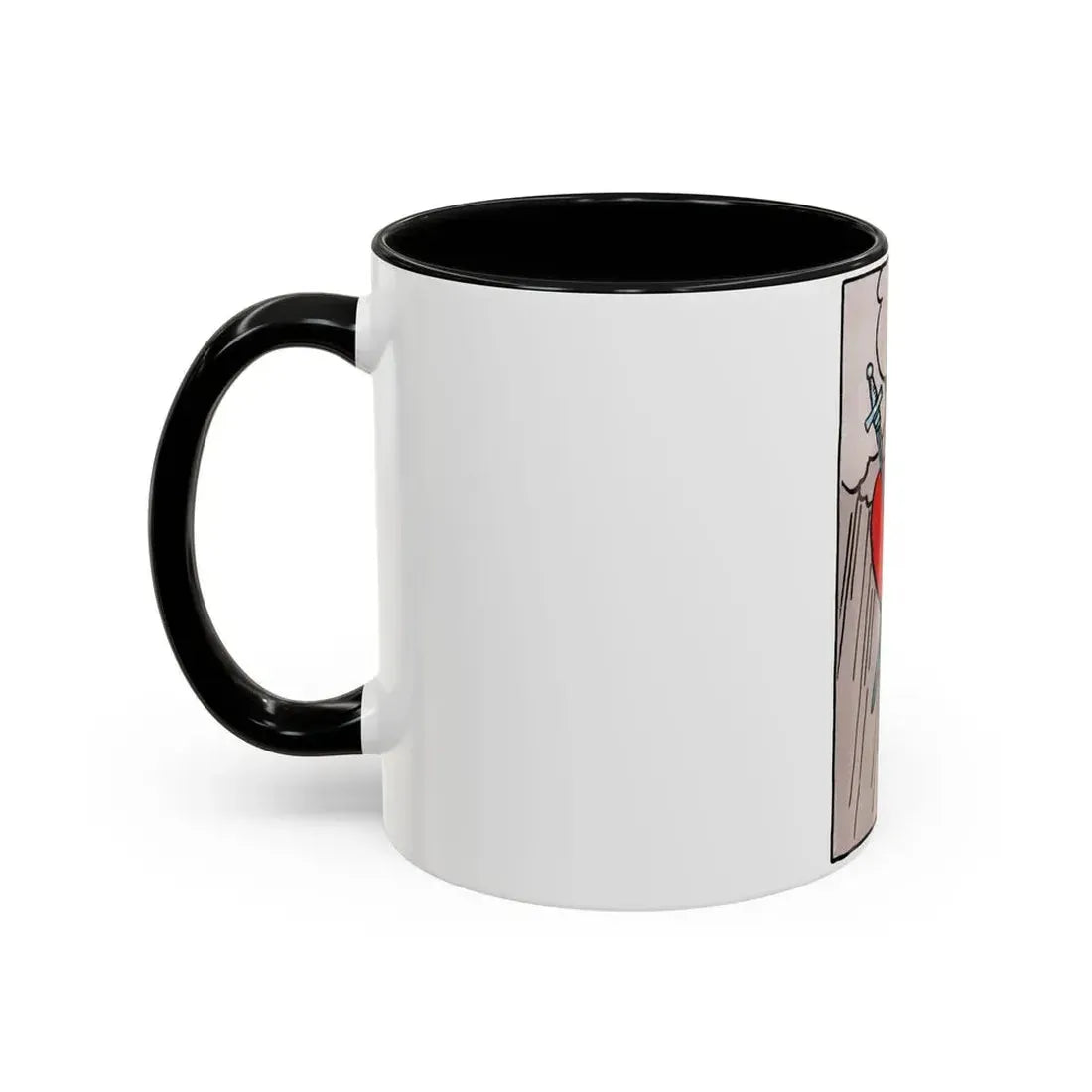 The 3 of Swords (Tarot Card) Accent Coffee Mug - Go Mug Yourself