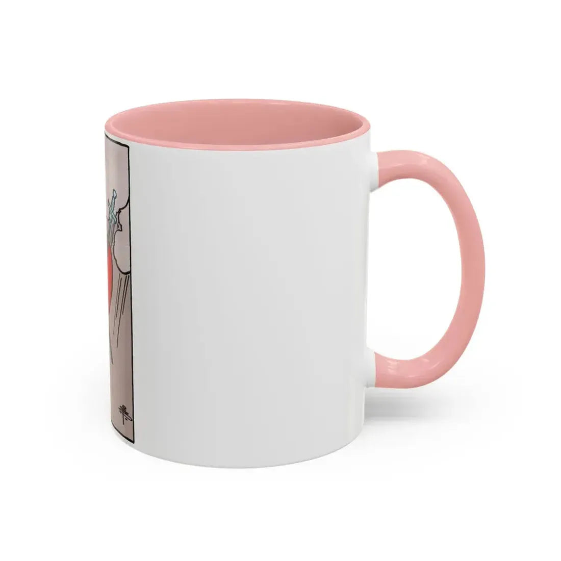 The 3 of Swords (Tarot Card) Accent Coffee Mug - Go Mug Yourself