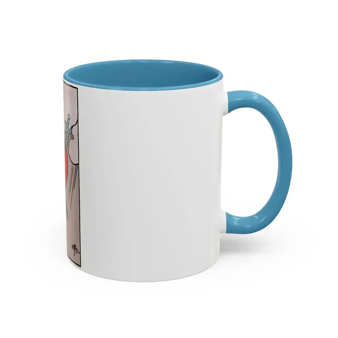 The 3 of Swords (Tarot Card) Accent Coffee Mug - Go Mug Yourself