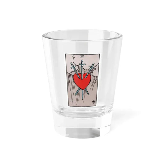 The 3 of Swords (Tarot Card) Shot Glass 1.5oz 1.5oz - Go Mug Yourself