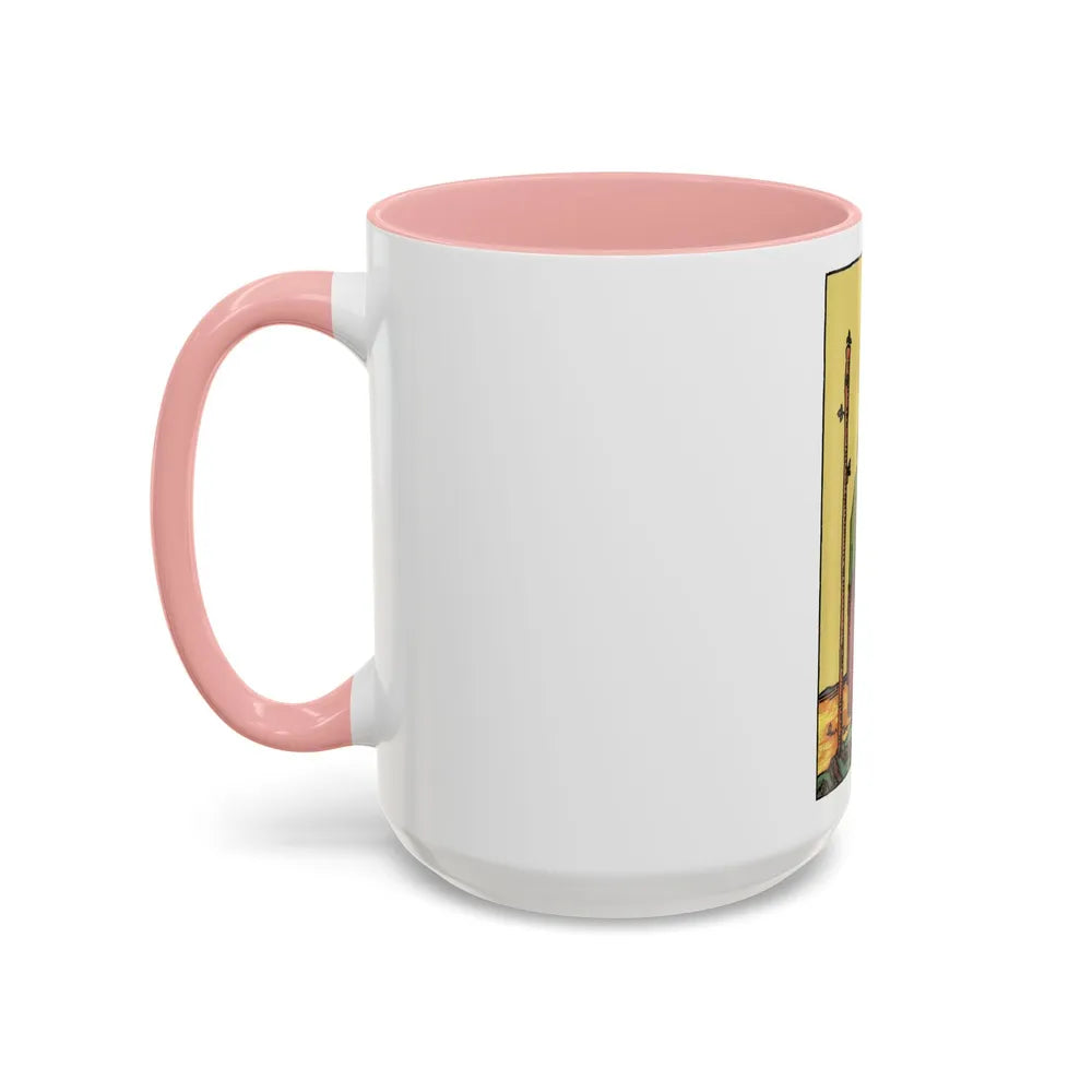 The 3 of Wands (Tarot Card) Accent Coffee Mug-Go Mug Yourself