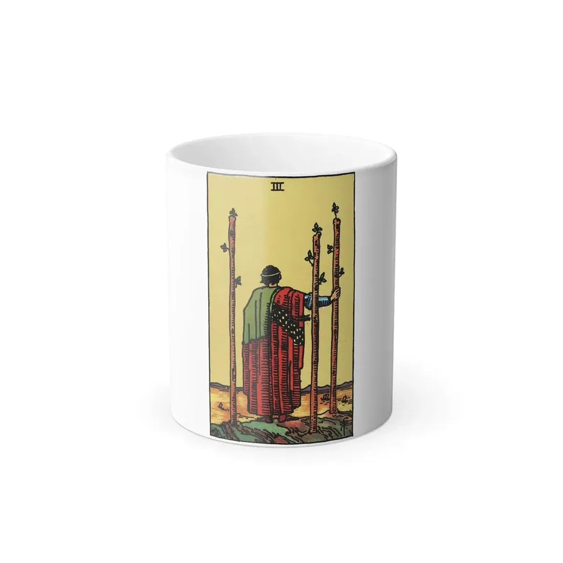 The 3 of Wands (Tarot Card) Color Changing Mug 11oz - Go Mug Yourself